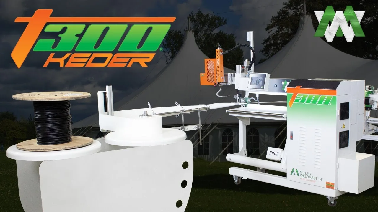 Miller Weldmaster T300 KederMax Automatic Keder Welding Machine - video thumbnail