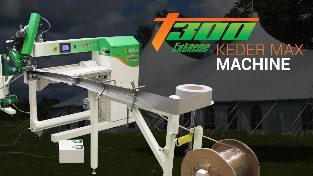 Miller Weldmaster T300 KederMax Automatic Keder Welding Machine - video thumbnail