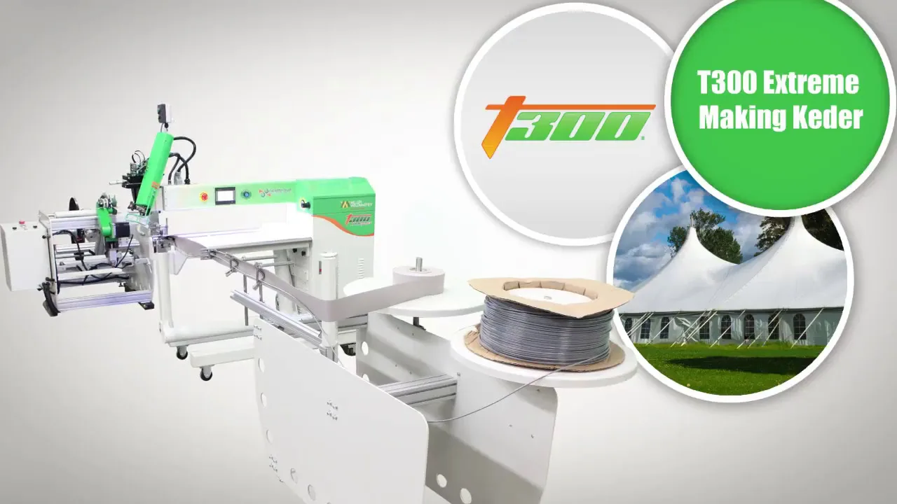 Miller Weldmaster T300 KederMax Automatic Keder Welding Machine - video thumbnail