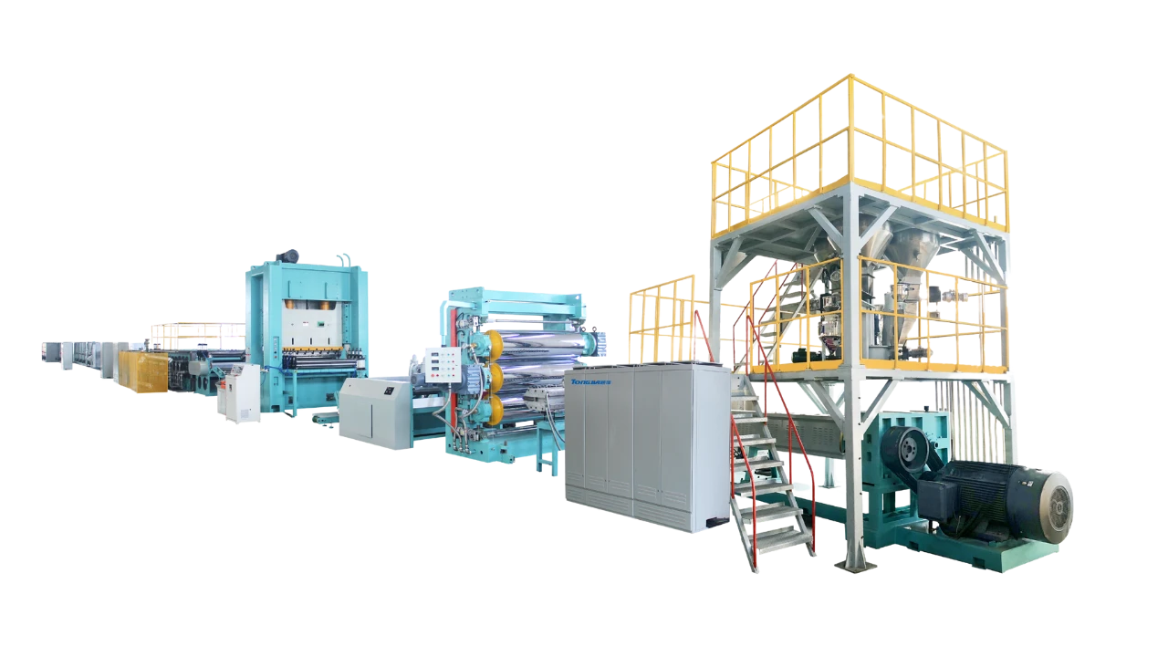 Tongjia PP/PE Biaxial Geogrid Production Line supplied in India by Magnum