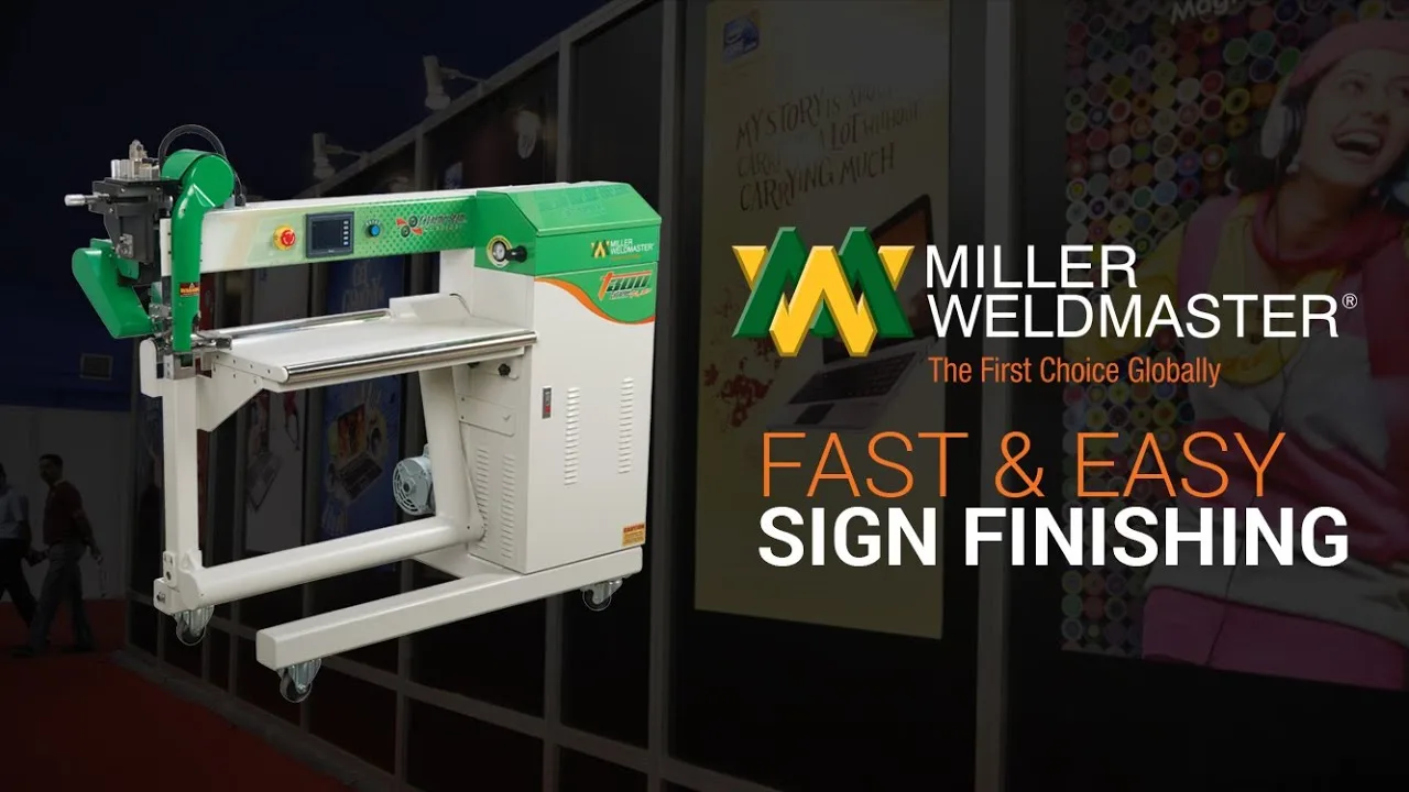 Miller Weldmaster T300 Edge Banner & Sign Welding Machine - video thumbnail