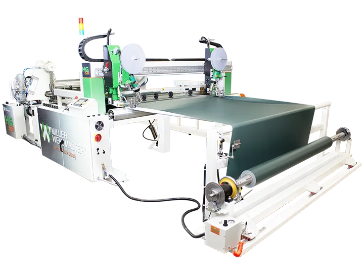 Miller Weldmaster HG50 automated banner and sign finishing machine, supplied by Magnum India